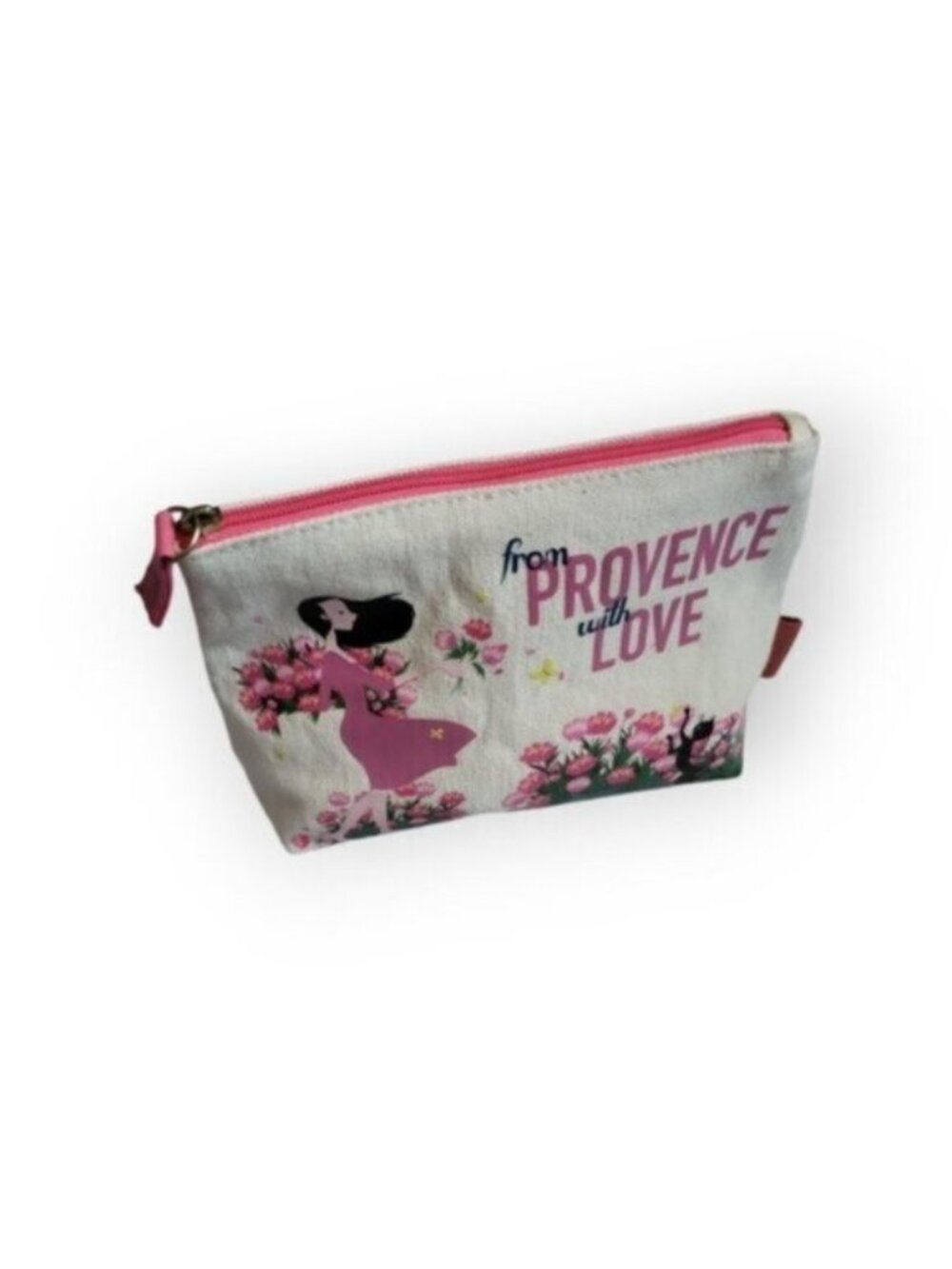 Canvas Makeup Cosmetic Travel Bag Pretty Woman Floral Cat L'Occitane En Provence